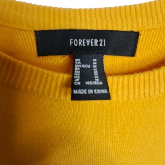 Forever 21 Women's Knit Sweater Mustard Size M - Picture 3 of 13